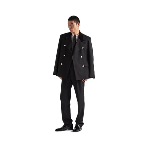 Double-breasted wool jacket