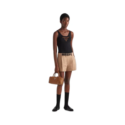 Silk tank top with logo