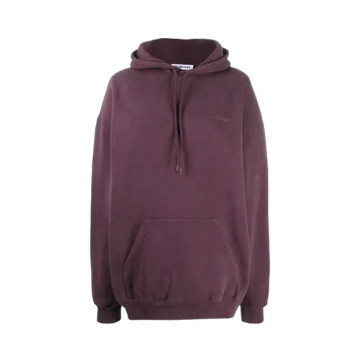 Alphabet Printing Hoodie Purple