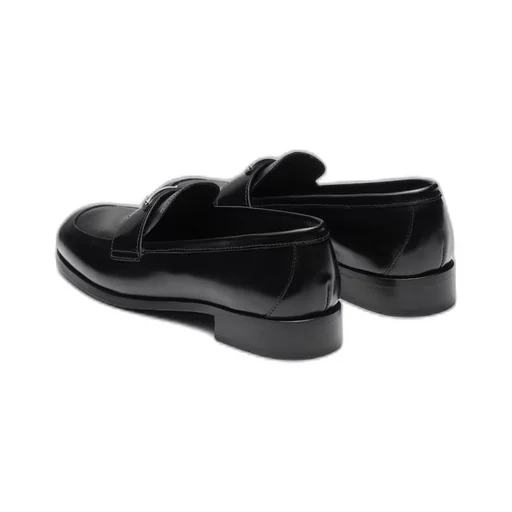 Brushed leather loafers