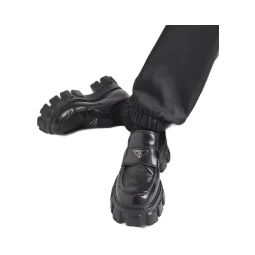 Monolith brushed leather loafers