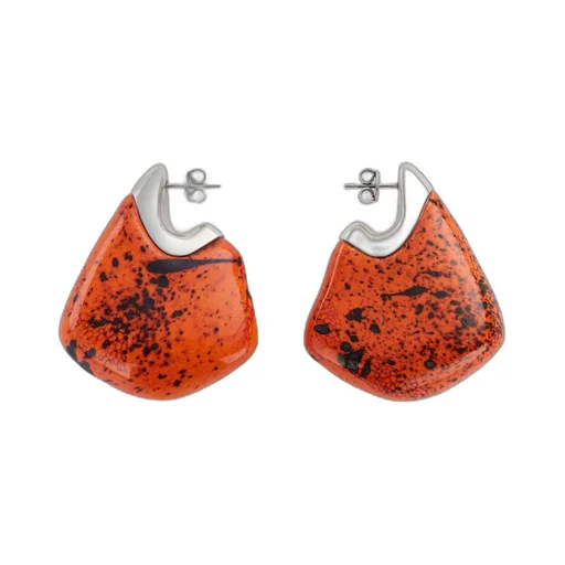 Large Fin Ceramic Earrings