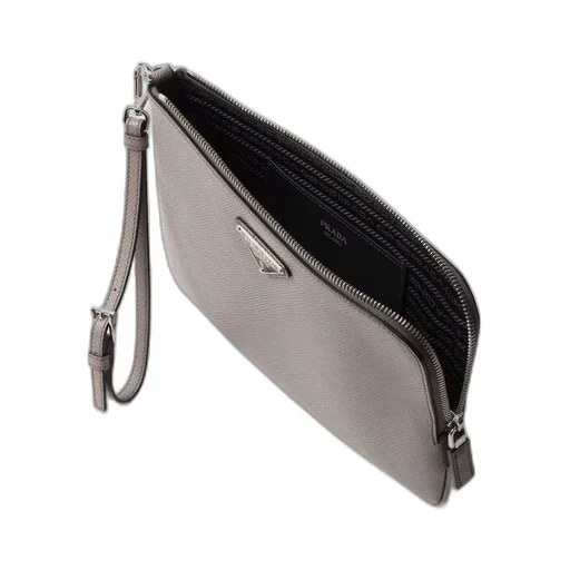 Small Saffiano leather pouch