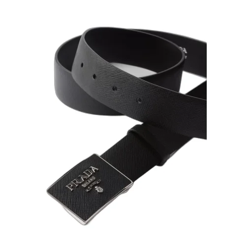 Saffiano leather belt