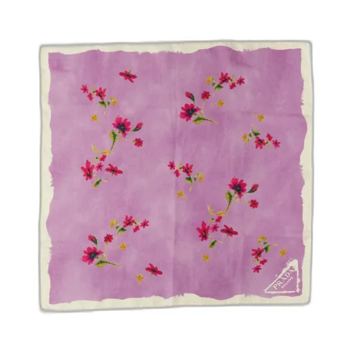 Printed silk twill foulard
