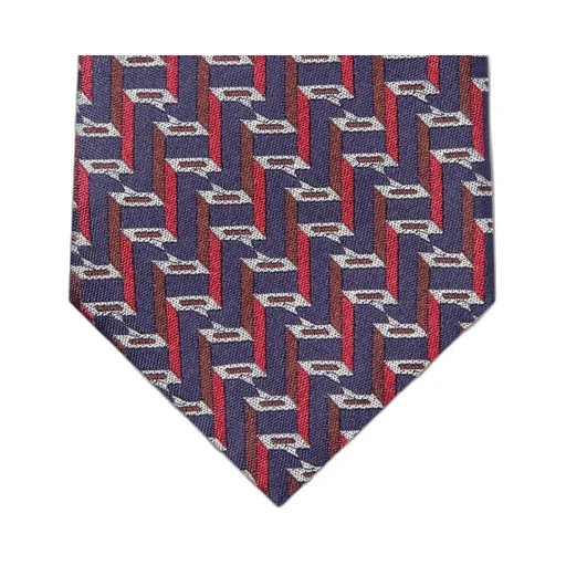 Horsebit silk jacquard tie
