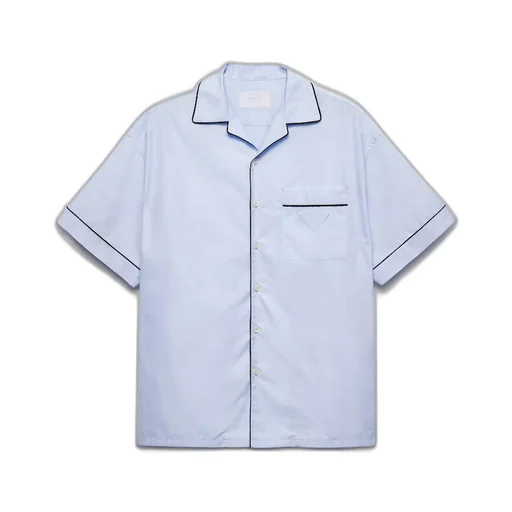 Short-sleeved cotton shirt