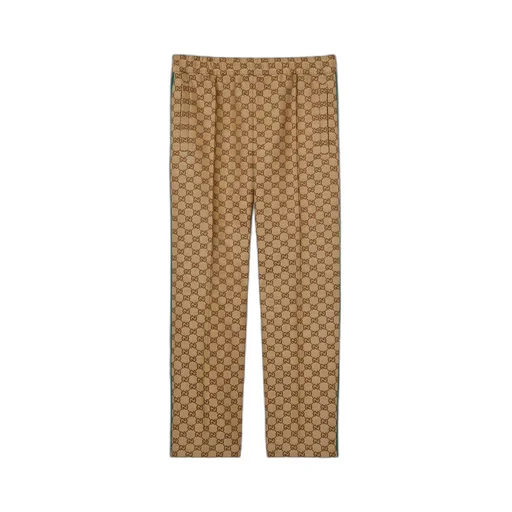 GG linen blend canvas jogging pant
