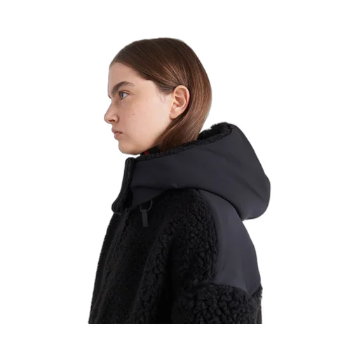 Double fleece and recycled technical fabric jacket