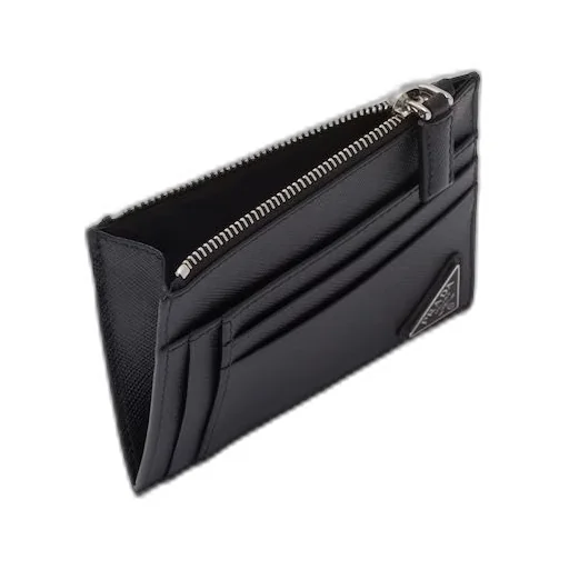 Saffiano leather card holder