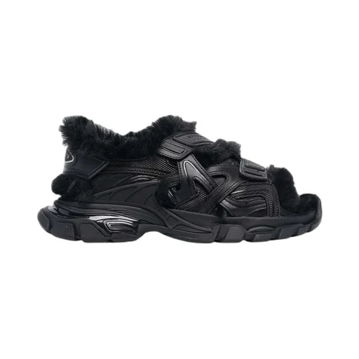 Track Fake Fur Sandal