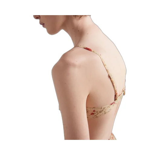 Printed nylonette bra