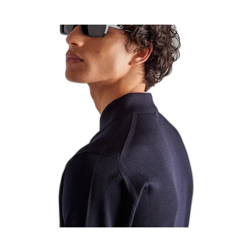 Superfine wool polo shirt
