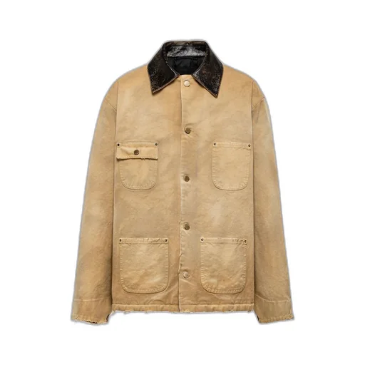 Garment-dyed cotton trucker jacket