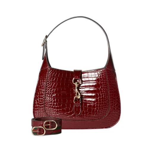 Gucci Jackie crocodile shoulder bag