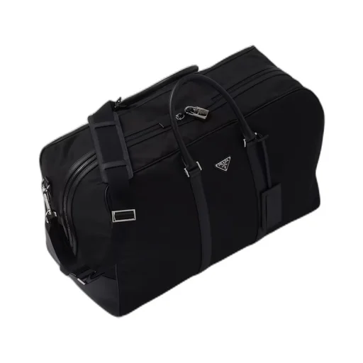 Re-Nylon and Saffiano leather duffle bag