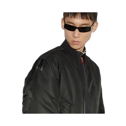 Nylon twill bomber jacket