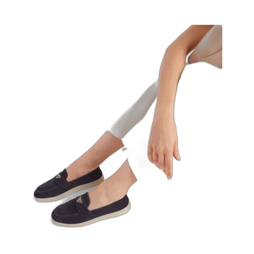 Suede leather loafers