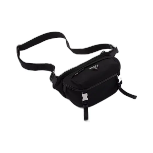 Re-Nylon and Saffiano leather shoulder bag