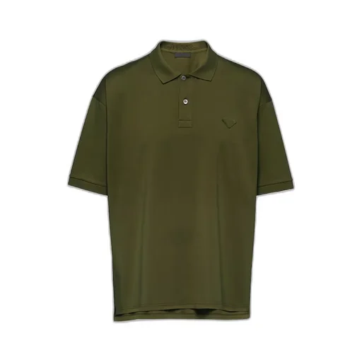 Oversized cotton polo shirt