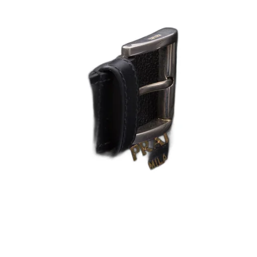 Prada Buckle large leather bag with appliqués