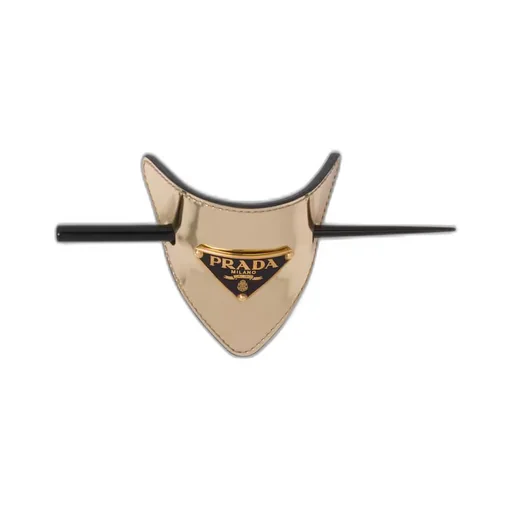 Brushed leather hair clasp with stick