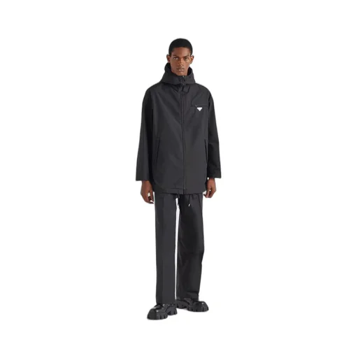 Technical poplin raincoat