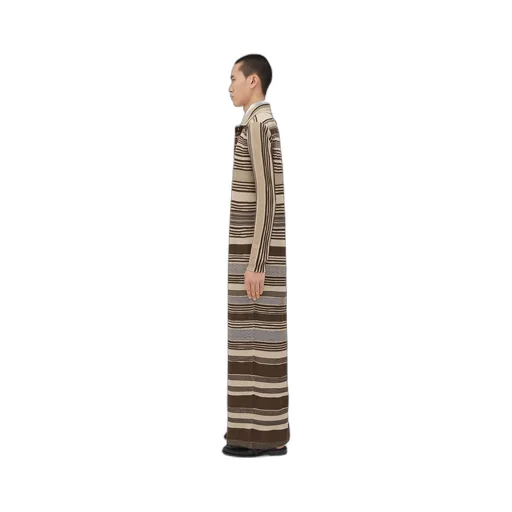 Striped Linen Polo Dress