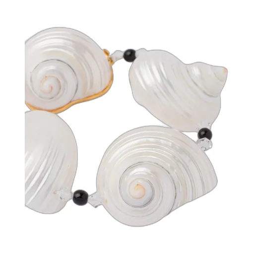 Silver bracelet with shells