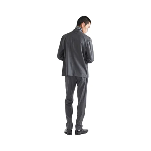 Single-breasted wool jacket