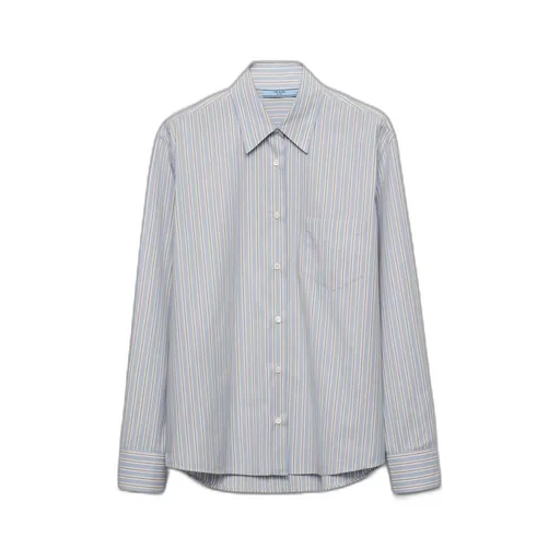 Striped poplin shirt