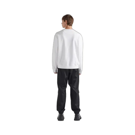 Oversized cotton sweatshirt with triangle logo