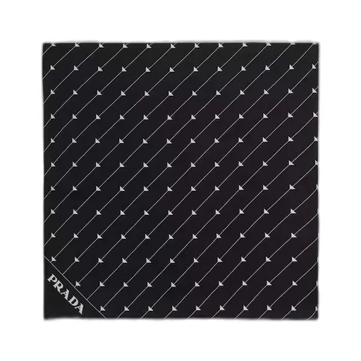 Printed silk twill foulard