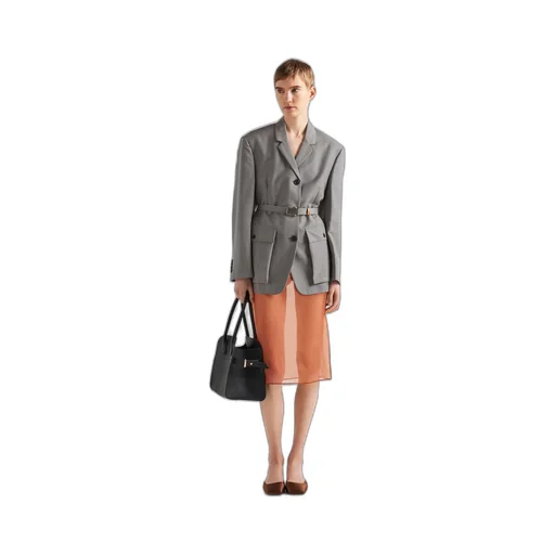 Kid mohair single-breasted jacket
