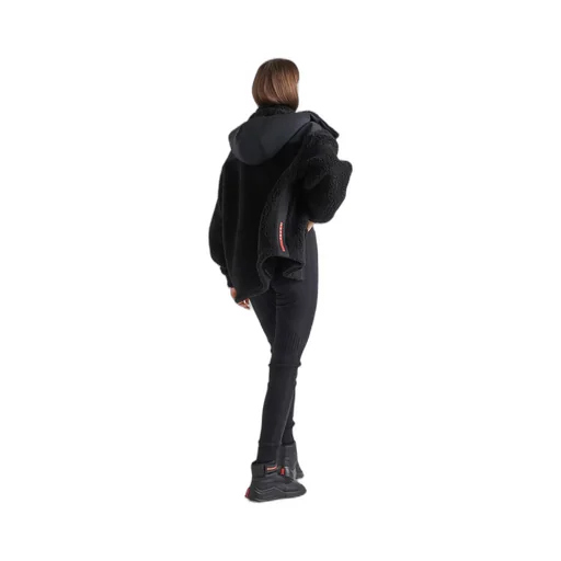 Double fleece and recycled technical fabric jacket