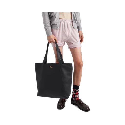 Leather tote bag