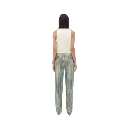 Cotton Check Trousers