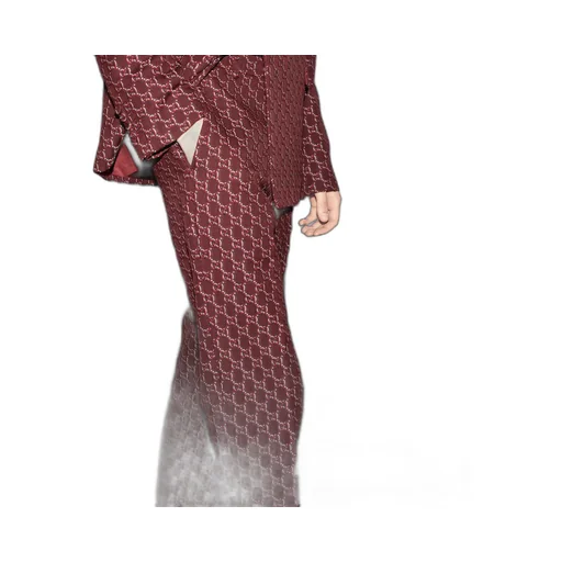 GG wool with optical effect pant
