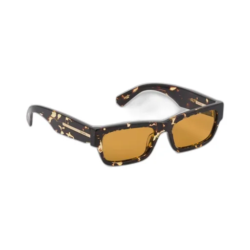 Sunglasses with iconic metal plaque