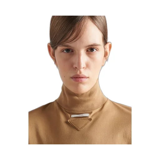 Jersey turtleneck T-shirt
