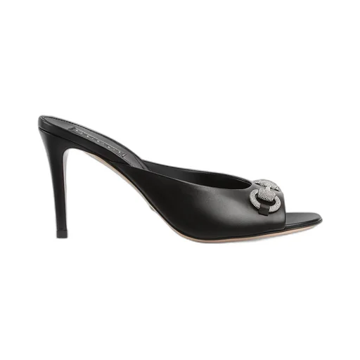 Women's Horsebit mid-heel slide sandal
