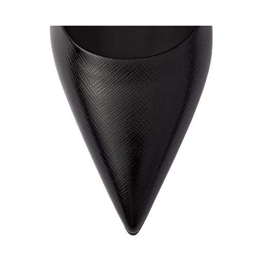 Patent Saffiano leather pumps