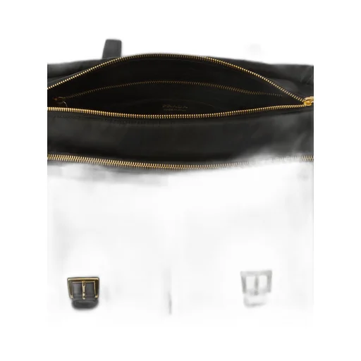 Large Re-Nylon and leather shoulder bag