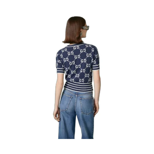 GG cotton jacquard top