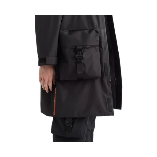 Recycled technical fabric raincoat
