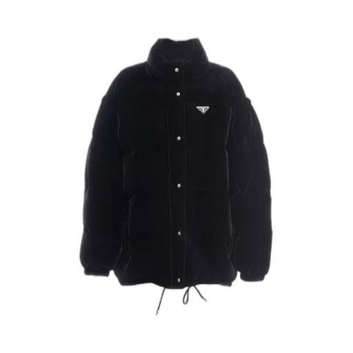Convertible velvet down jacket