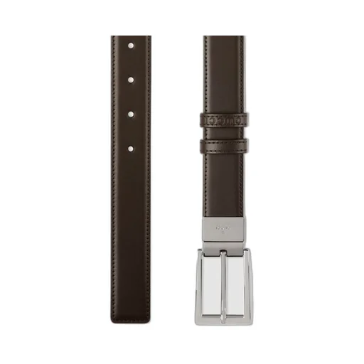 Reversible belt with rectangular buckle