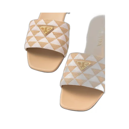 Embroidered fabric slides
