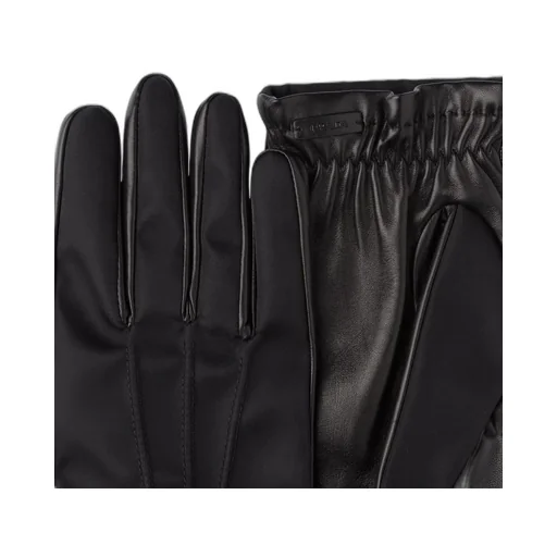 Fabric and leather gloves