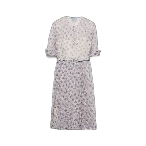 Printed nylonette dress